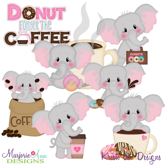 Donut Forget The Coffee SVG Cutting Files Includes Clipart - Click Image to Close